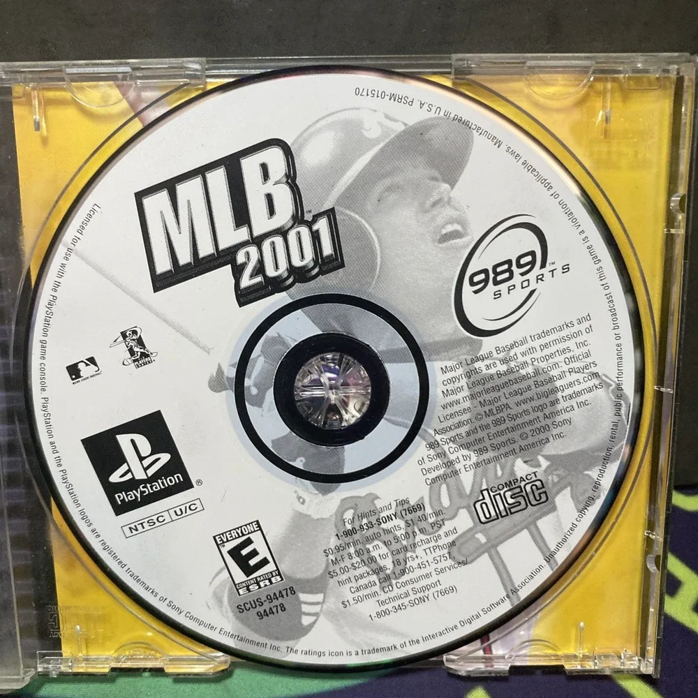 MLB 2001 PS1 Game (Sony PlayStation 1) Complete